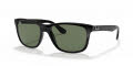 Ray-Ban RB4181 Black / Green Lens (601) Sunglasses - Color Image