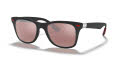 Ray-Ban RB4195M Matte Black / Purple Mir Silver Polar Lens (F602H2) Sunglasses - Color Image