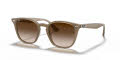 Ray-Ban RB4258F - Alternate Fit Shiny Opal Beige / Brown Gradient Lens (616613) Sunglasses - Color Image