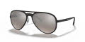 Ray-Ban RB4320CH Matte Black / Grey Mirror Chromance Polarized Lens (601S5J) Sunglasses - Color Image