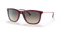 Ray-Ban RB4344 Red Cherry / Clear Gradient Grey Lens (653432) Sunglasses - Color Image