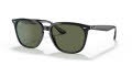 Ray-Ban RB4362 Black / Dark Green Polar Lens (601/9A) Sunglasses - Color Image