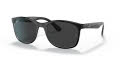 Ray-Ban RB4374 Black On Transparent / Polar Black (603948) Sunglasses - Color Image