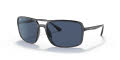 Ray-Ban RB4375 Transparent Grey / Dark Blue Lens (876/80) Sunglasses - Color Image