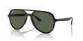 Ray-Ban RB4376 Black / Dark Green (601/71) Sunglasses - Color Image