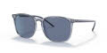 Ray-Ban RB4387 Transparent Blue / Blue Lens (639980) Sunglasses - Color Image