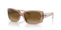 Ray-Ban RB4389 Transparent Brown / Brown (6644M2) Sunglasses - Color Image