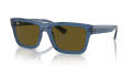 Ray-Ban RB4396 Warren Bio-Based Transparent Dark Blue / Dark Brown  Lens (668073) Sunglasses - Color Image