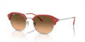 Ray-Ban RB4429 Red On Silver / Pink/Black (67223B) Sunglasses - Color Image