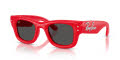Ray-Ban RB4940B - PUFFER CRYSTAL EDITION Red & Strass/Dark Grey (686187) Sunglasses - Color Image