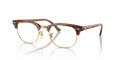 Ray-Ban RB5154 Clubmaster Striped Brown Eyeglasses - Color Image
