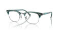 Ray-Ban RB5154 Clubmaster Striped Green (8377) Eyeglasses - Color Image