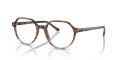 Ray-Ban RB5395 Striped Brown & Red (8251) Eyeglasses - Color Image