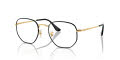 Ray-Ban RB6448 Black On Gold (3175) Eyeglasses - Color Image