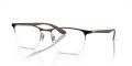 Ray-Ban RB6513 Brown On Gunmetal (3162) Eyeglasses - Color Image
