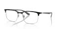 Ray-Ban RB6518 Black On Silver (3163) Eyeglasses - Color Image