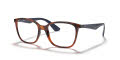 Ray-Ban RB7066 Light Havana-Blue Temple (5585) Eyeglasses - Color Image