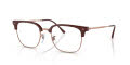Ray-Ban RB7216 - New Clubmaster Optics Bordeaux On Rose Gold (8209) Eyeglasses - Color Image