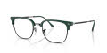 Ray-Ban RB7216 - New Clubmaster Optics Green On Black (8208) Eyeglasses - Color Image