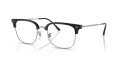 Ray-Ban RB7216F Black On Silver (2000) Eyeglasses - Color Image