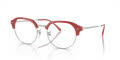 Ray-Ban RB7229 Red On Silver (8323) Eyeglasses - Color Image