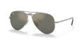 Ray-Ban RB8125M Silver Demishiny Titanium / Polarized Blue Mirror Gold Ar Lens (9165) Sunglasses - Color Image
