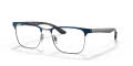 Ray-Ban RB8421 Blue on Gunmetal (3124) Eyeglasses - Color Image