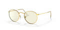 Ray-Ban RB3447 - Round Metal Legend Gold / Clear Photocromic Blue-Light Filter Lens (9196BL) Sunglasses - Color Image