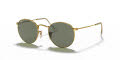 Ray-Ban RB3447 - Round Metal Gold / Polarized Green Lens (001/58) Sunglasses - Color Image