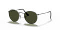 Ray-Ban RB3447 - Round Metal Matte Gunmetal / Crystal Green Lens (029) Sunglasses - Color Image
