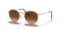 Ray-Ban RB3447 - Round Metal Shiny Light Bronze / Pink Gradient Brown Lens (9001A5) Sunglasses - Color Image