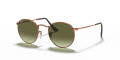 Ray-Ban RB3447 - Round Metal Medium Bronze / Green Gradient Brown Lens (9002A6) Sunglasses - Color Image
