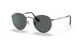 Ray-Ban RB3447 - Round Metal Antique Gunmetal / Dark Grey Lens (9229B1) Sunglasses - Color Image