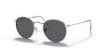 Ray-Ban RB3447 - Round Metal Silver / Dark Grey Lens (9198B1) Sunglasses - Color Image