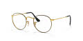 Ray-Ban RB3447V Round Metal Gold On Top Black (2991) Eyeglasses - Color Image