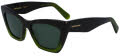 Salvatore Ferragamo SF929SN Transparent Dark Green Gradien (316) Sunglasses - Color Image
