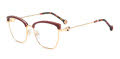 Carolina Herrera HER-0243 Burgundy Gold (6K3) Eyeglasses - Color Image