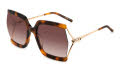 Carolina Herrera HER-0216/G/S Brown Havana Gold (LVL/HA) Sunglasses - Color Image