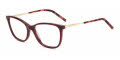 Carolina Herrera HER-0197 Burgundy Gold (6K3) Eyeglasses - Color Image