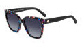 Kate Spade KS KIYA 2/G/S Pattern Black/Dark Grey Shaded (7RM/9O) Sunglasses - Color Image