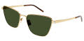 Saint Laurent SL-551 Gold / Green (003) Sunglasses - Color Image