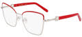 Salvatore Ferragamo SF2223N Light Gold /Burgundy (744) Eyeglasses - Color Image