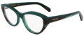 Salvatore Ferragamo SF3011 Opaline Green / Striped Green (336) Eyeglasses - Color Image