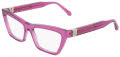 Salvatore Ferragamo SF3021 Transparent Cyclamen (665) Eyeglasses - Color Image