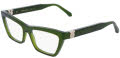 Salvatore Ferragamo SF3021 Transparent Green (317) Eyeglasses - Color Image