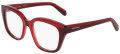 Salvatore Ferragamo SF3023 Transparent Red/ Dark Red (613) Eyeglasses - Color Image