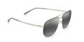 Maui Jim Shark's Cove - 605 Titanium / Neutral Grey Bi-Gradient PolarizedPlus2 Lens (605-17) Sunglasses - Color Image