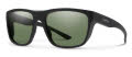 Smith Barra Matte Black / ChromaPop Polarized Gray Green (DL560L7) Sunglasses - Color Image
