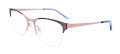 Takumi TK1138 With Magnetic Clip-On Lens Blue & Matt Light Pink with polarized clip on lens (50) Eyeglasses - Color Image