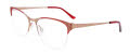 Takumi TK1138 With Magnetic Clip-On Lens Red & Matt Gold with polarized clip on lens (30) Eyeglasses - Color Image